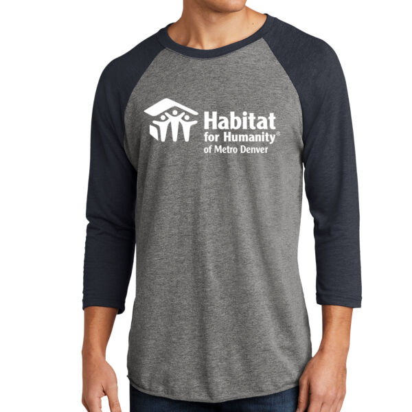 Next Level Apparel Adult Tri Blend 3/4 Sleeve Raglan Tee - Printed Logo Thumbnail