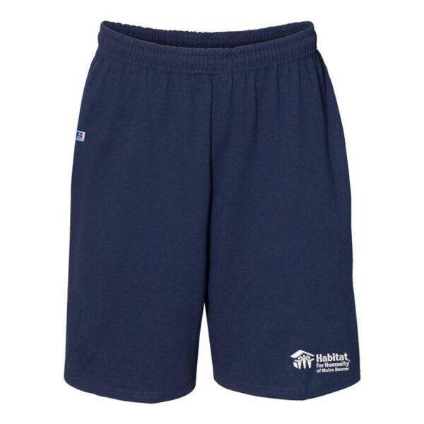 Mens Cotton Classic jersey Shorts with Pockets - Embroidered Logo Thumbnail