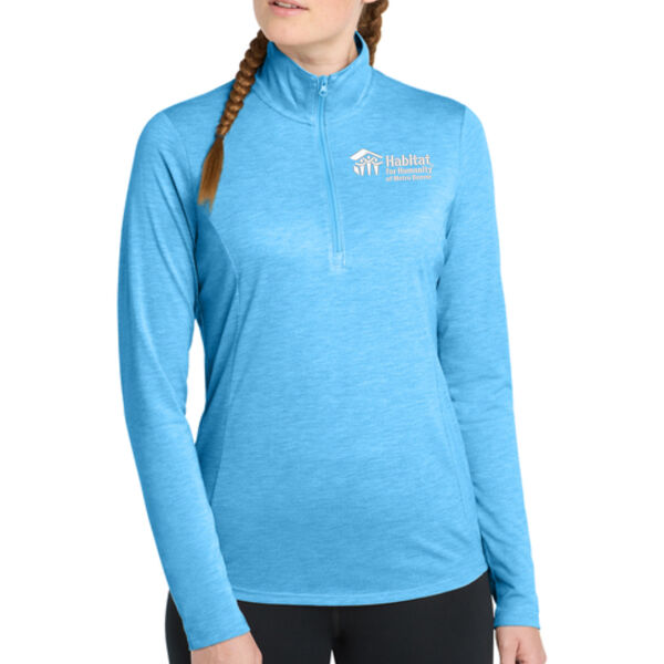 Sport-Tek Ladies PosiCharge Tri-Blend Wicking 1/4-Zip Pullover - Embroidered Logo Thumbnail