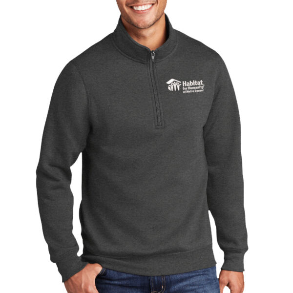 Port & Company Core Fleece 1/4-Zip Pullover Sweatshirt - Embroidered Logo Thumbnail